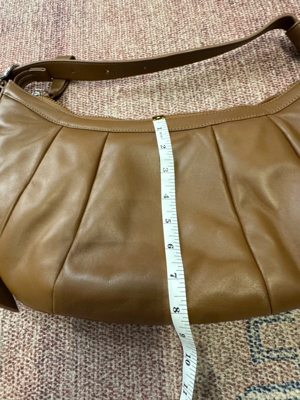 Cole Haan Womens' Quilted soft leather Hobo Bag - New Caramel